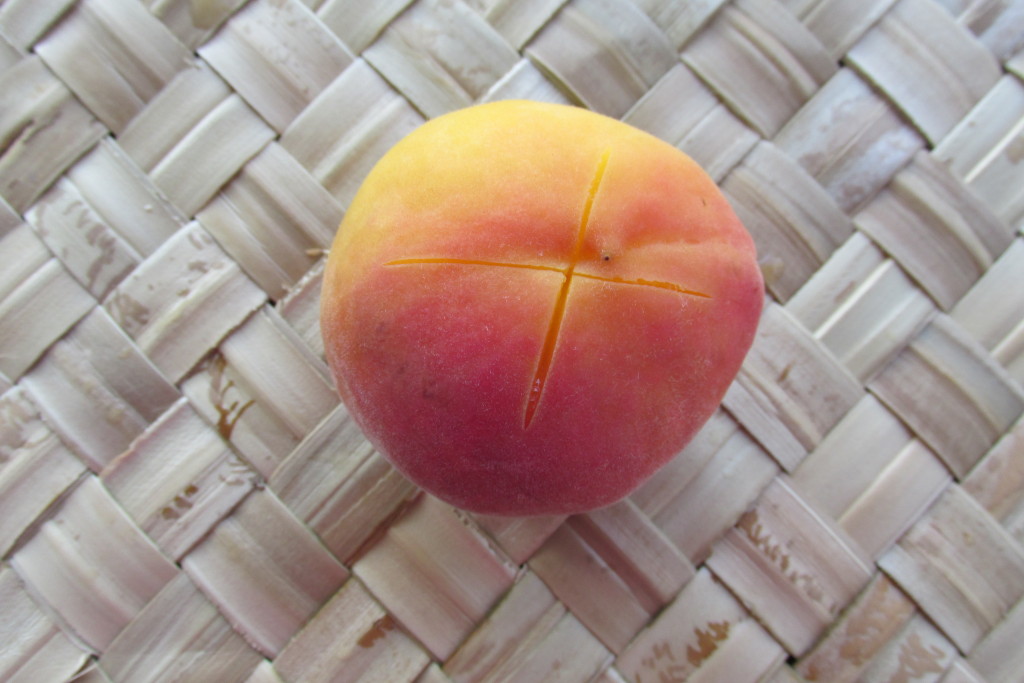 poached peach